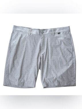 Travis Mathew Mens Golf Shorts Size 38 Gray Pattern Stretch Performance